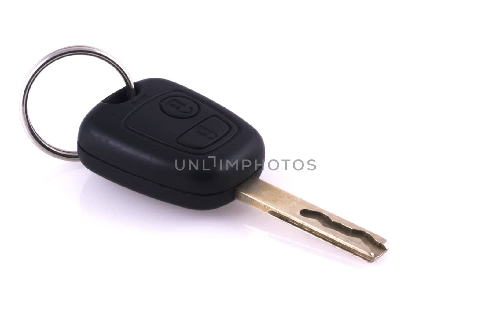Car key isolated on a white background.