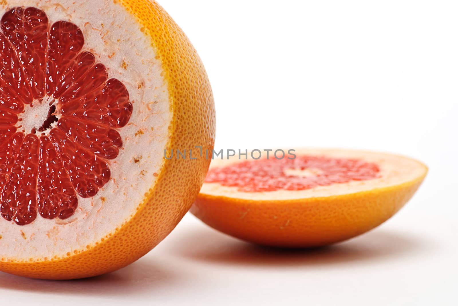 fresh grapefruit isolated onwhite