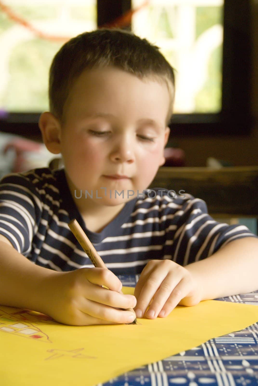 boy drawing by rongreer