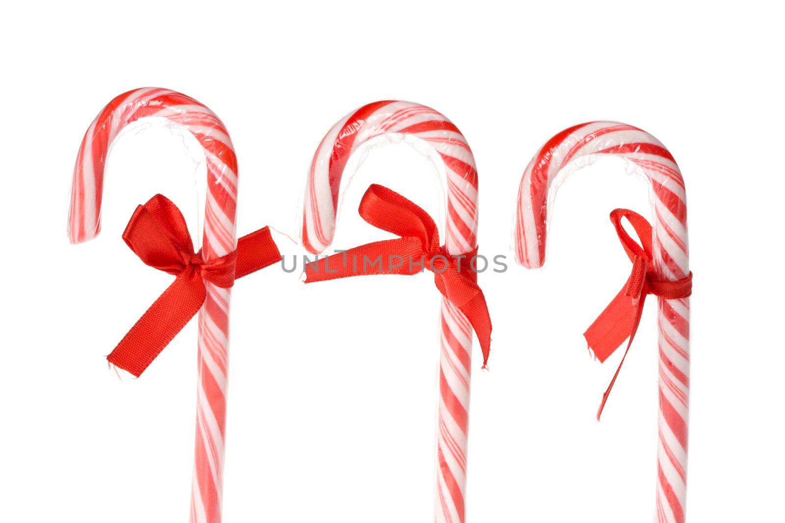 candy canes isolated on white background by bernjuer