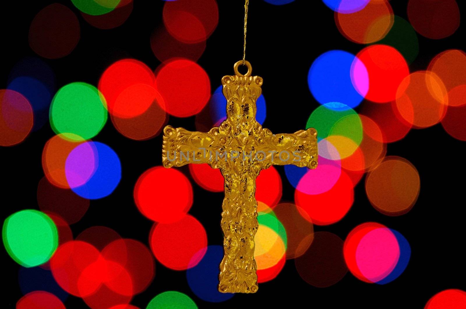 christmas cross hanging