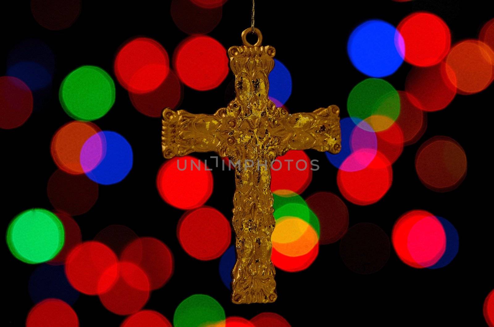 christmas cross hanging