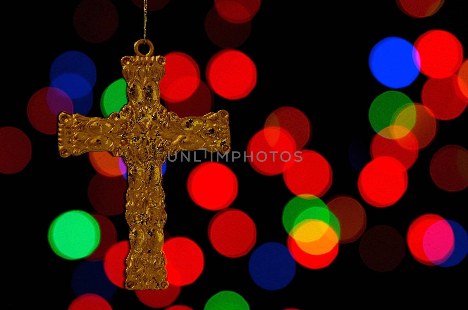 christmas cross hanging