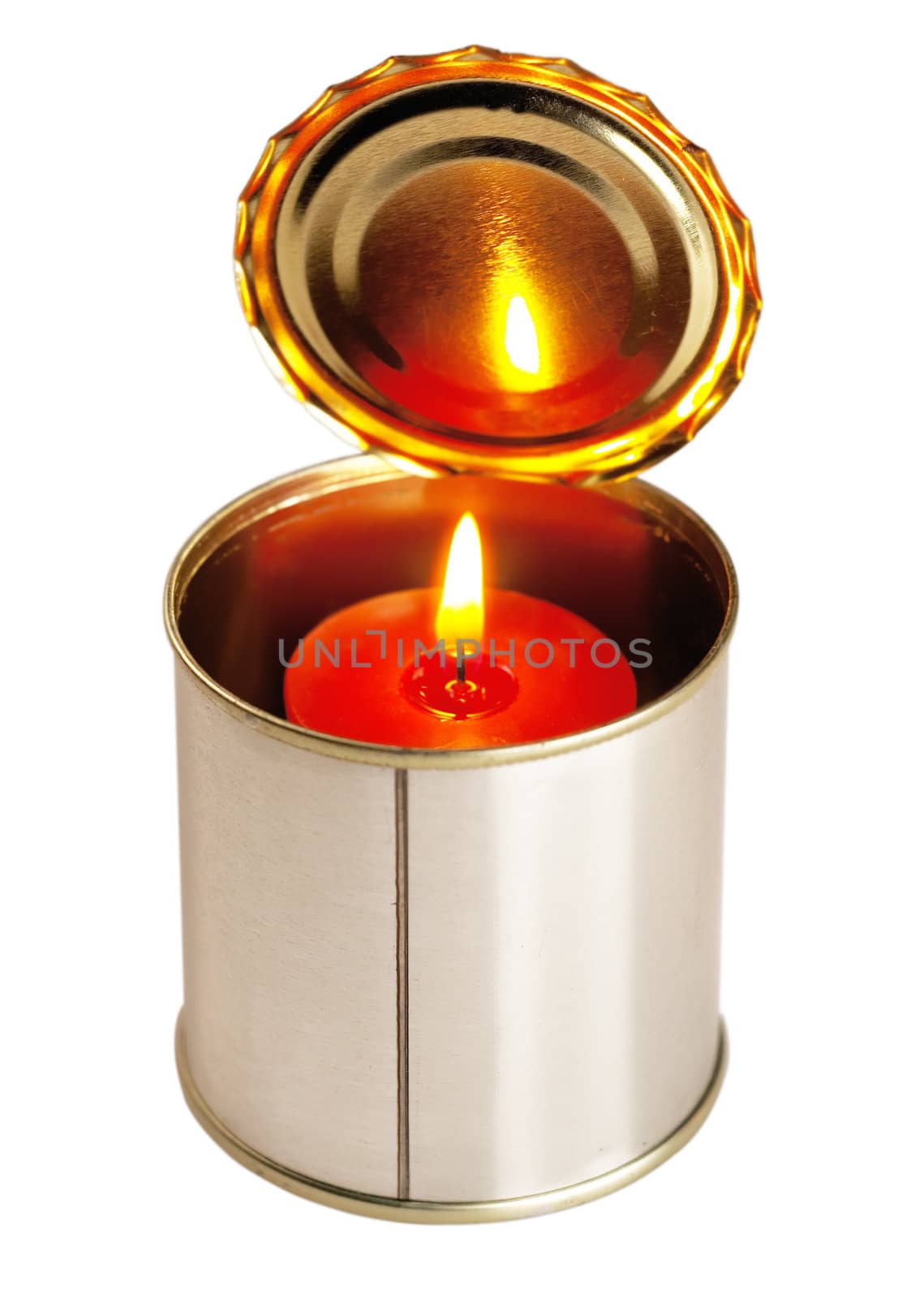 candle on a tin can by keko64