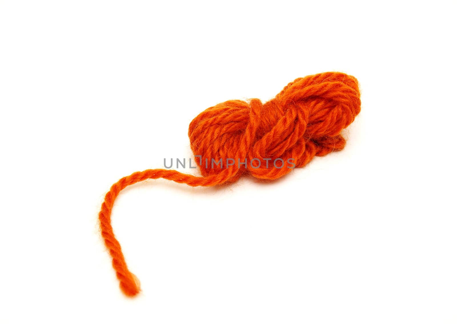 cordon wool isolated in white background