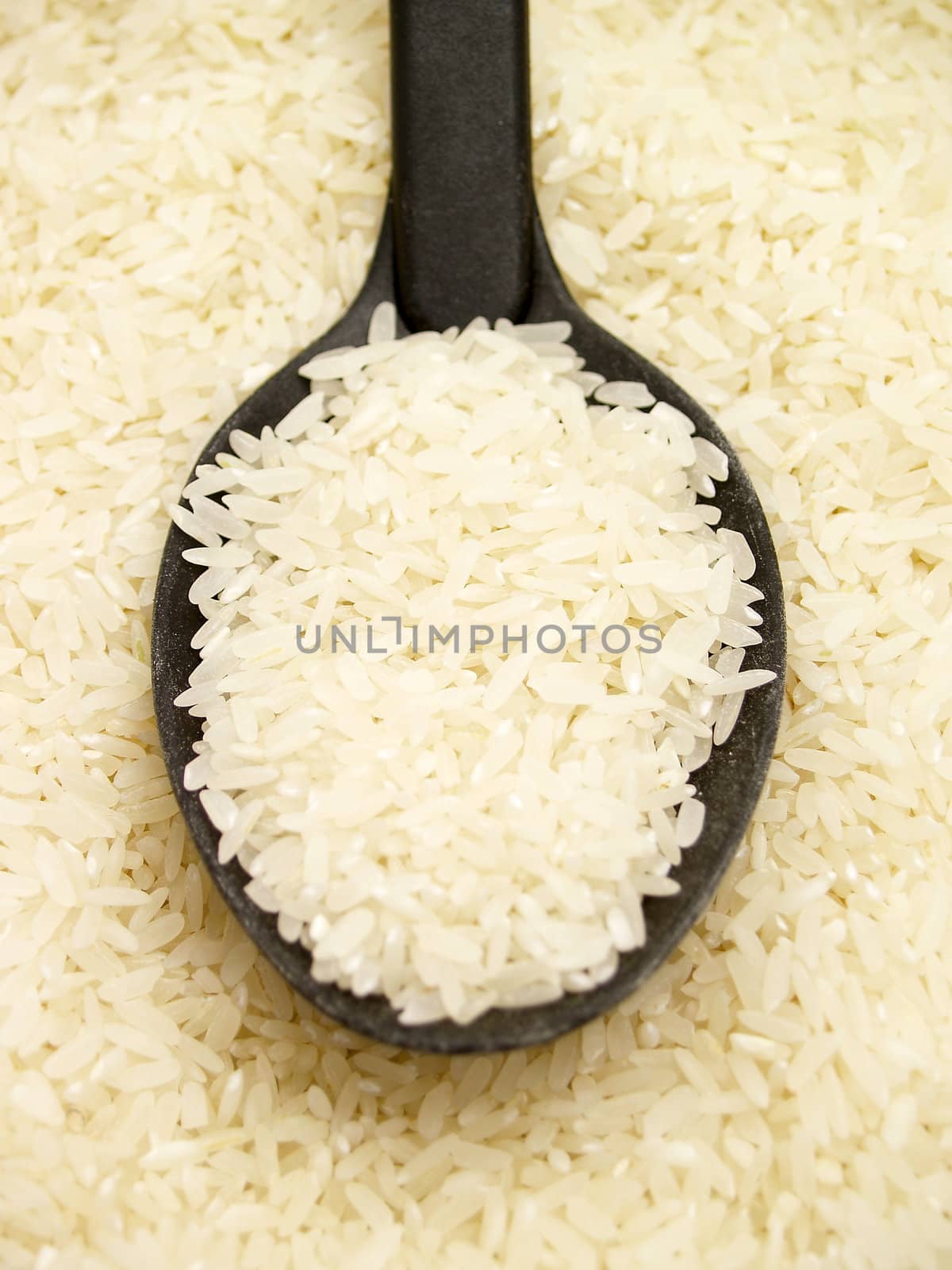 rice with spoon