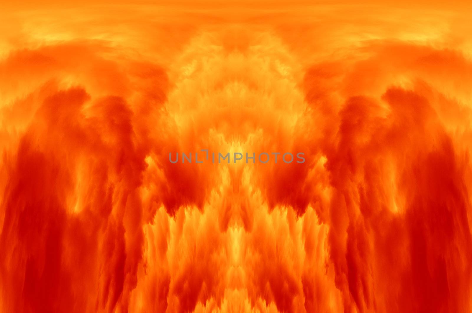 Abstract image of the explosion