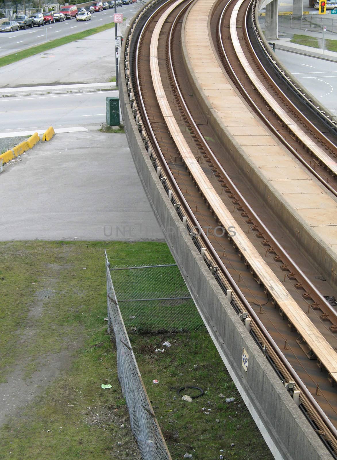 subway metal tracks