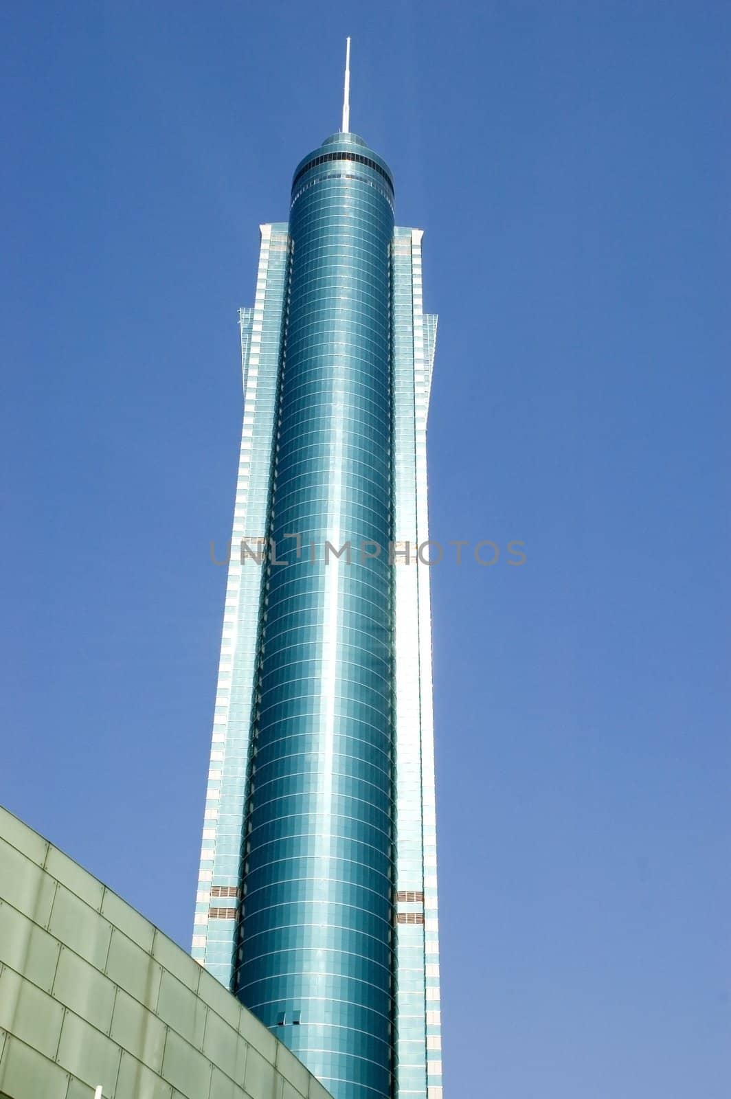 Chinese city - Shenzhen in Guangdong province. Luohu district with the highest skyscraper.