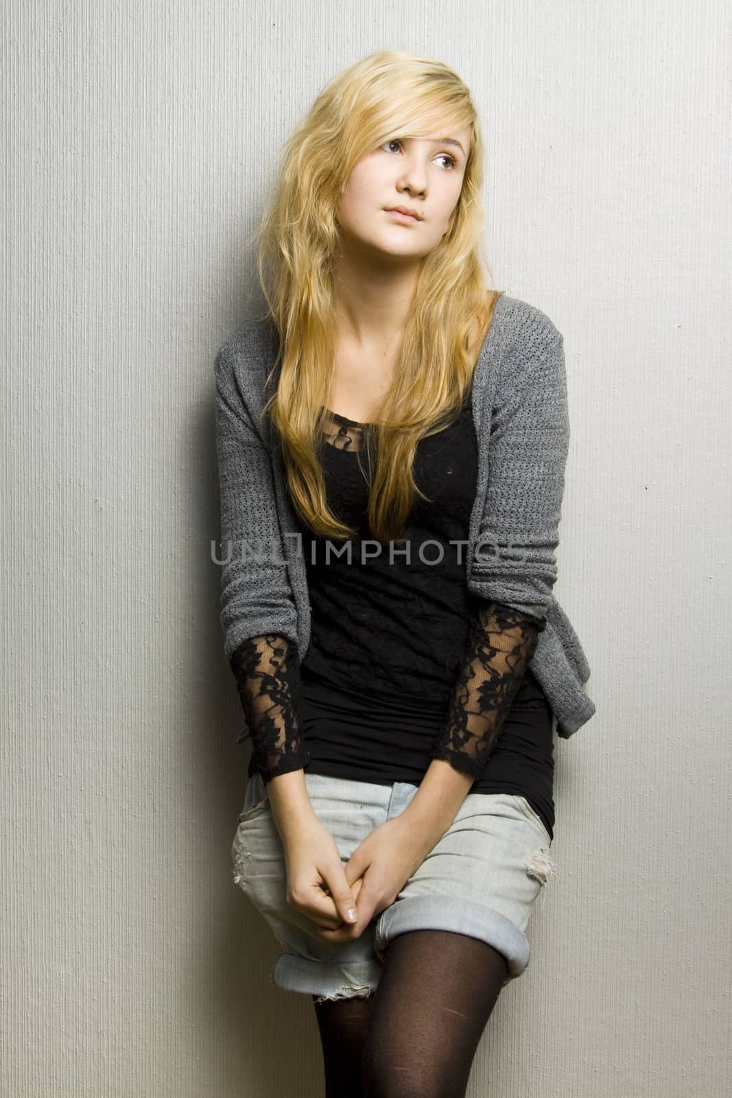Portrait of young beautiful teenage girl