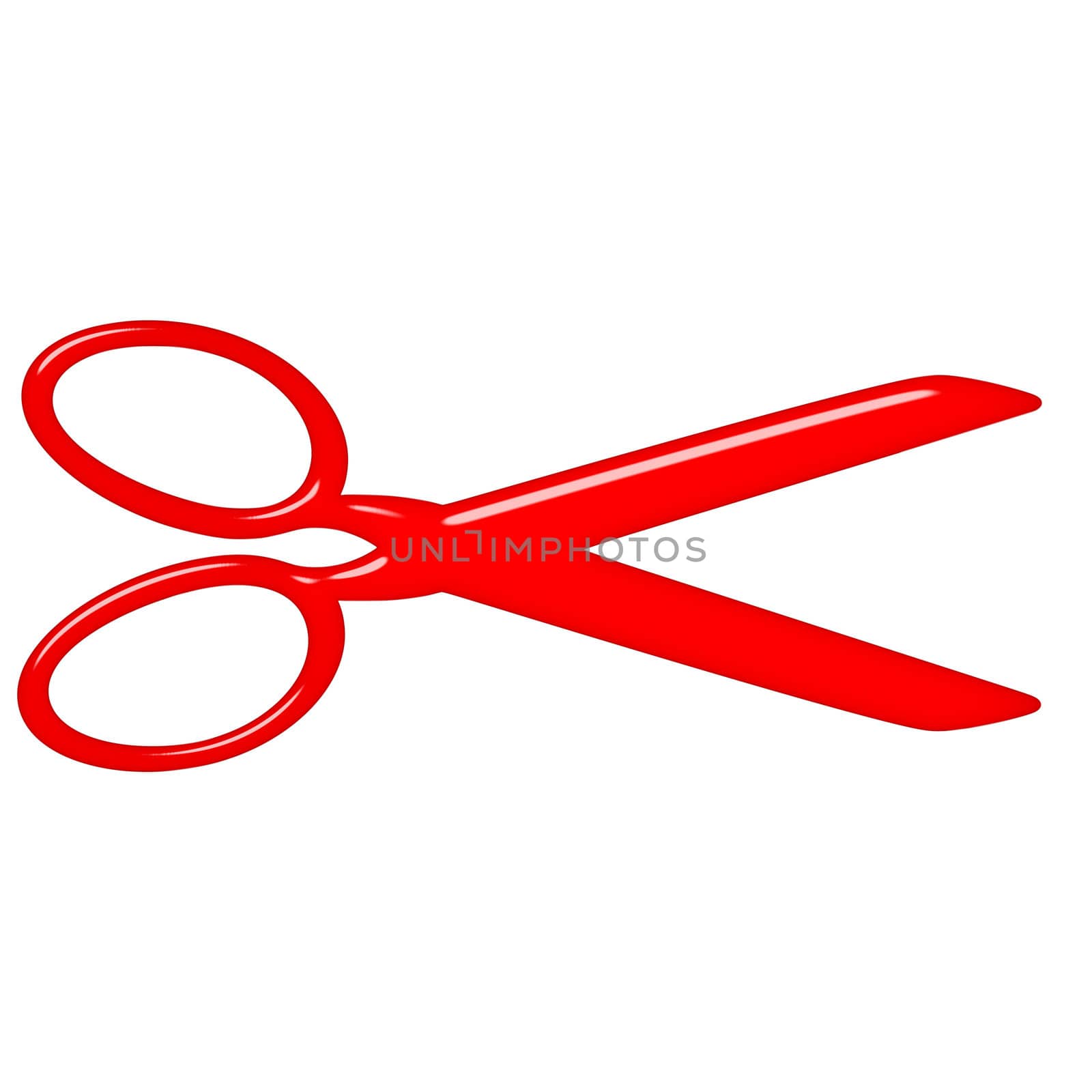 3d scissors isolated in white