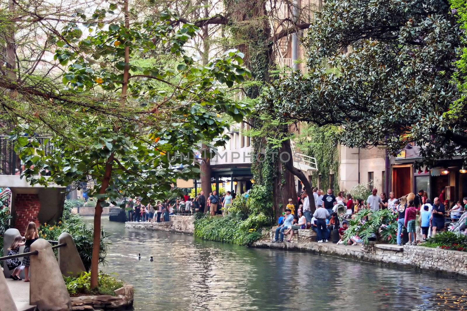 The historic riverwalk in San Antonio Texas