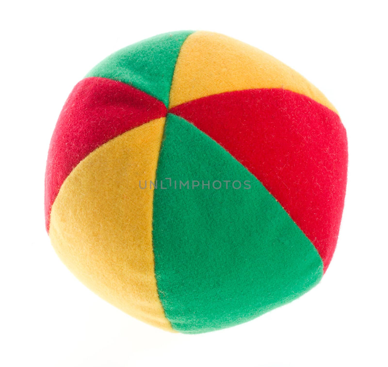 close-up toy ball, isolated on white