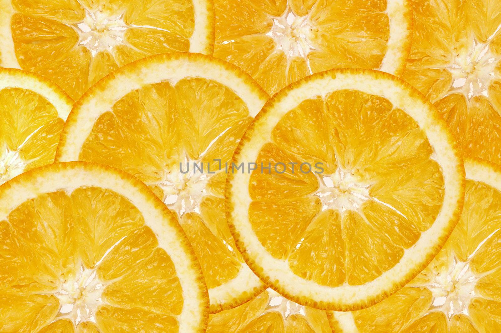 Detail of the slices of oranges