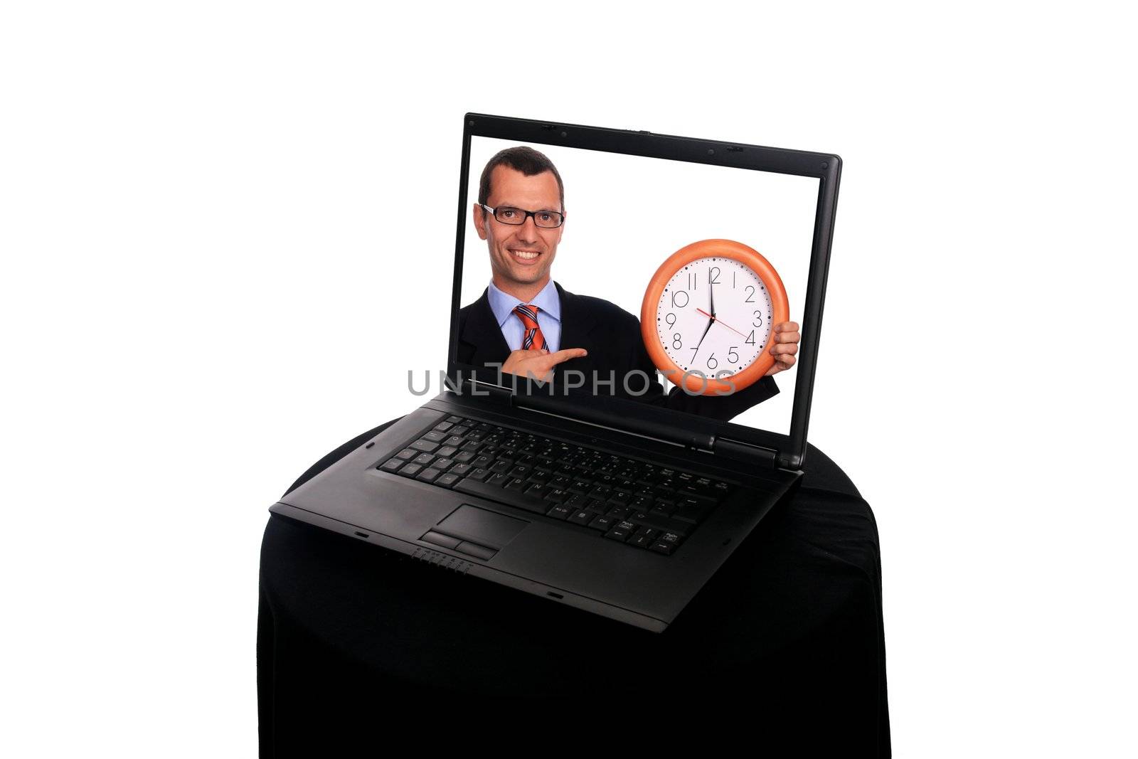 Portable Pc over white background