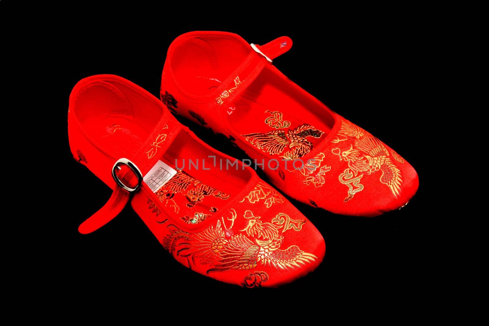 red beautiful chinese oriental shoes