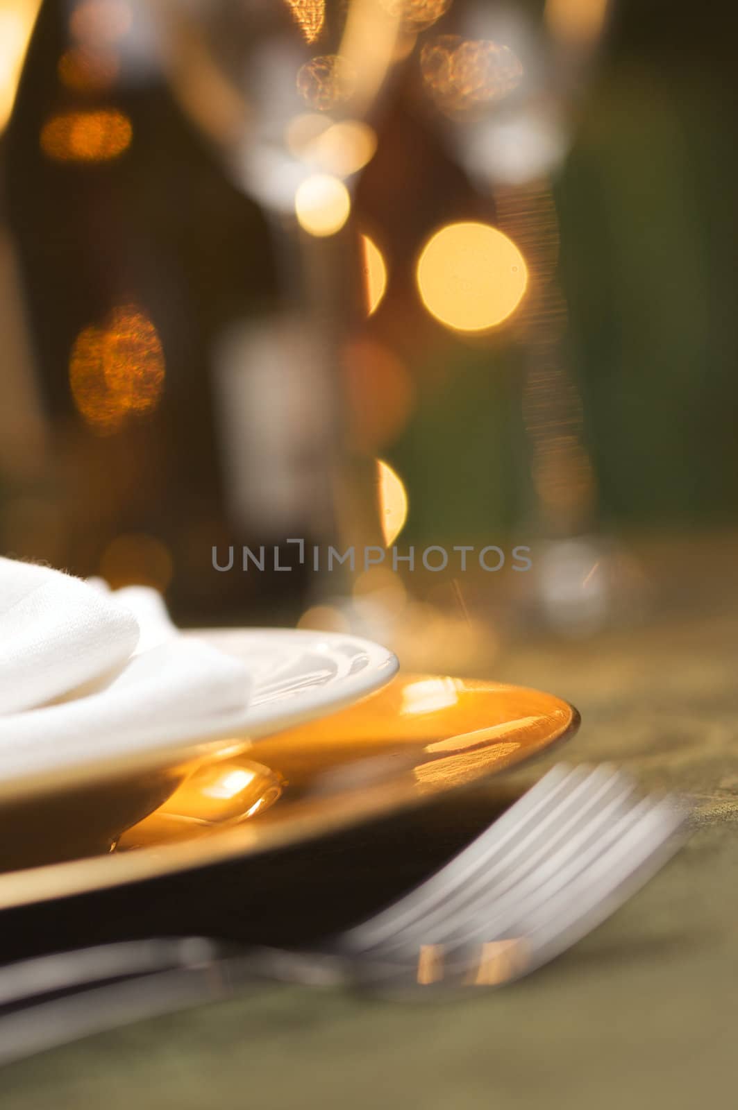 Elegant Dinner Setting Abstract Macro Background