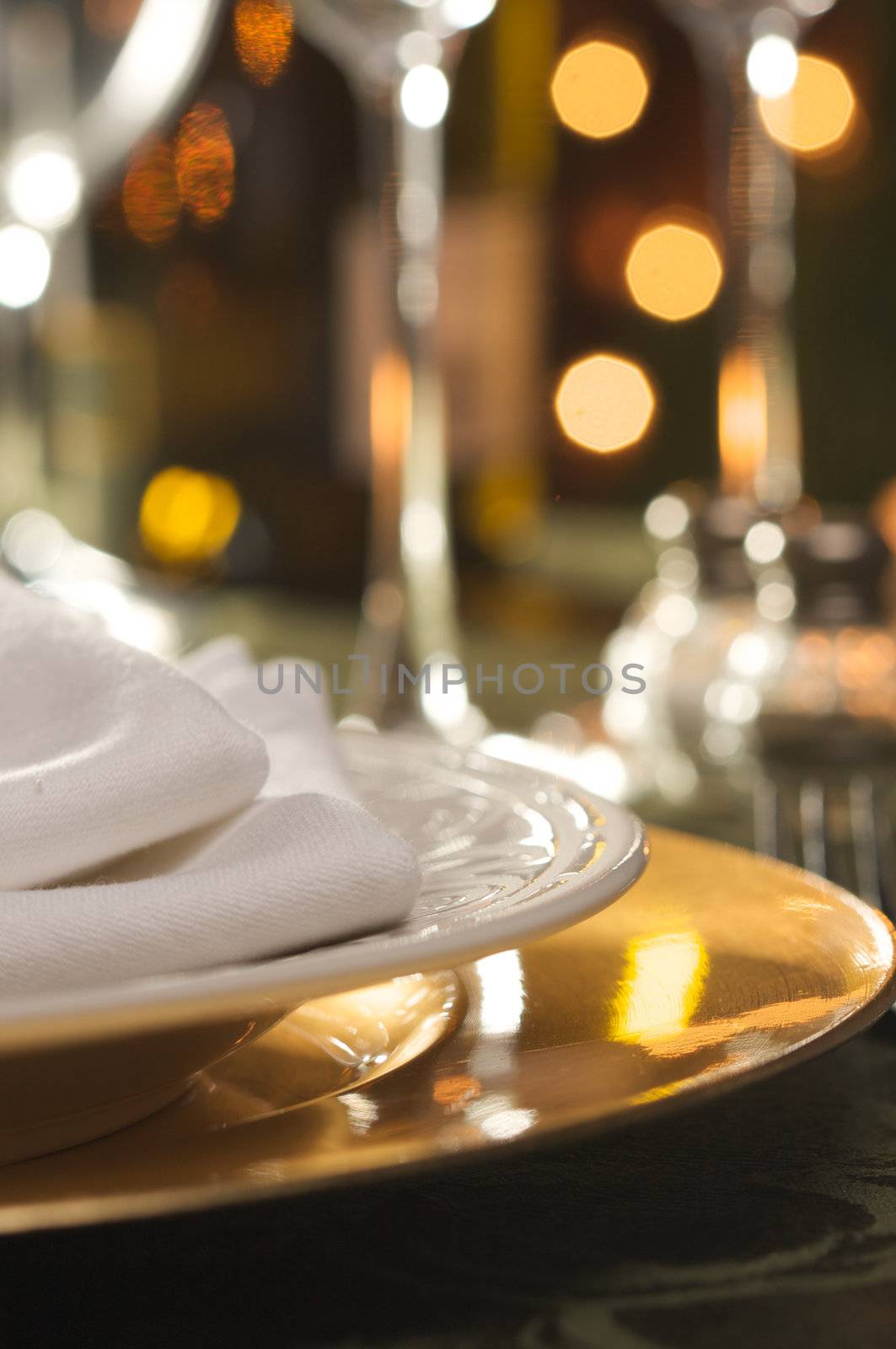 Elegant Dinner Setting Abstract Macro Background