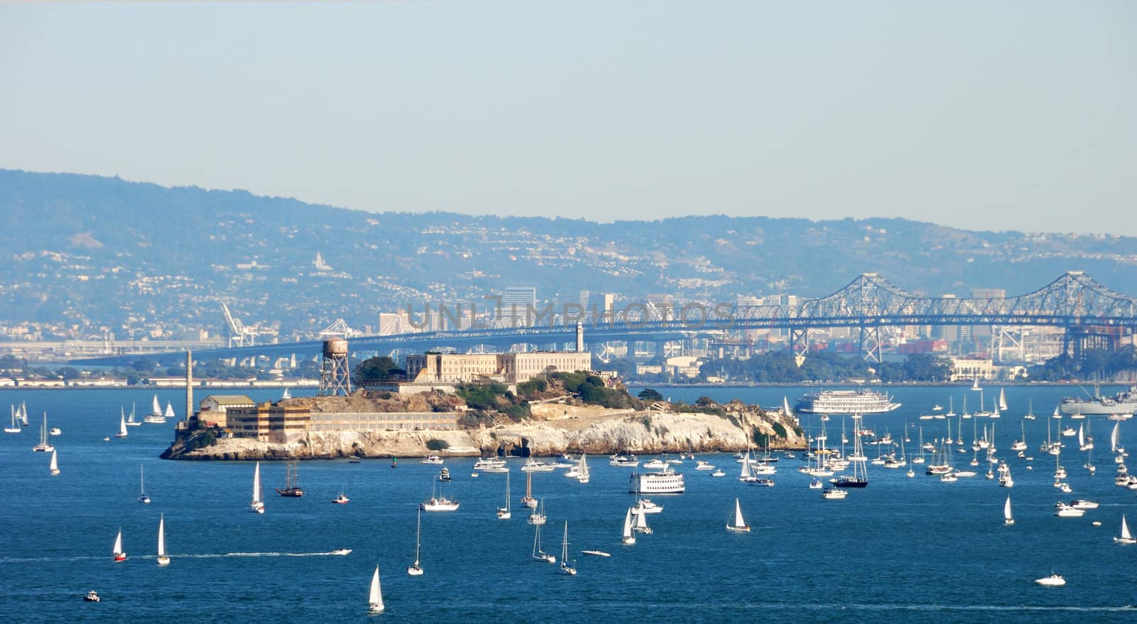 Alcatraz Island and Prison in San Francisco Bay  by goldenangel