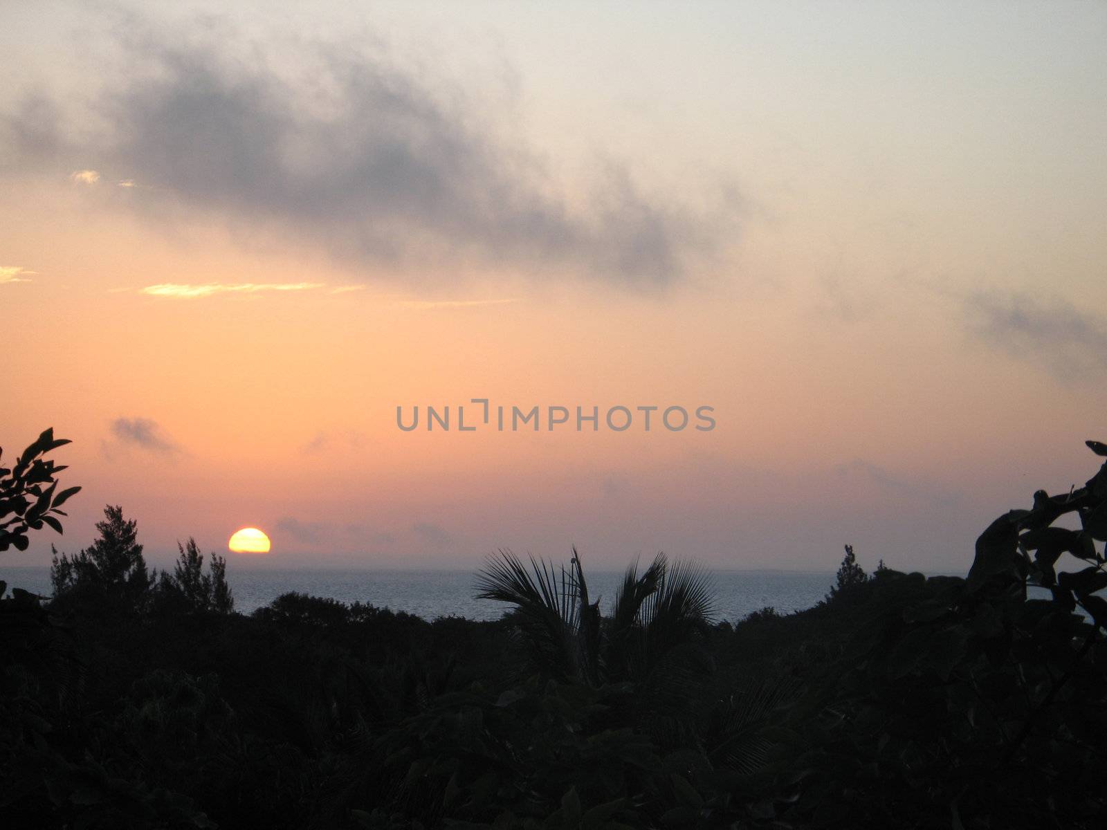 tropical seascape sunset