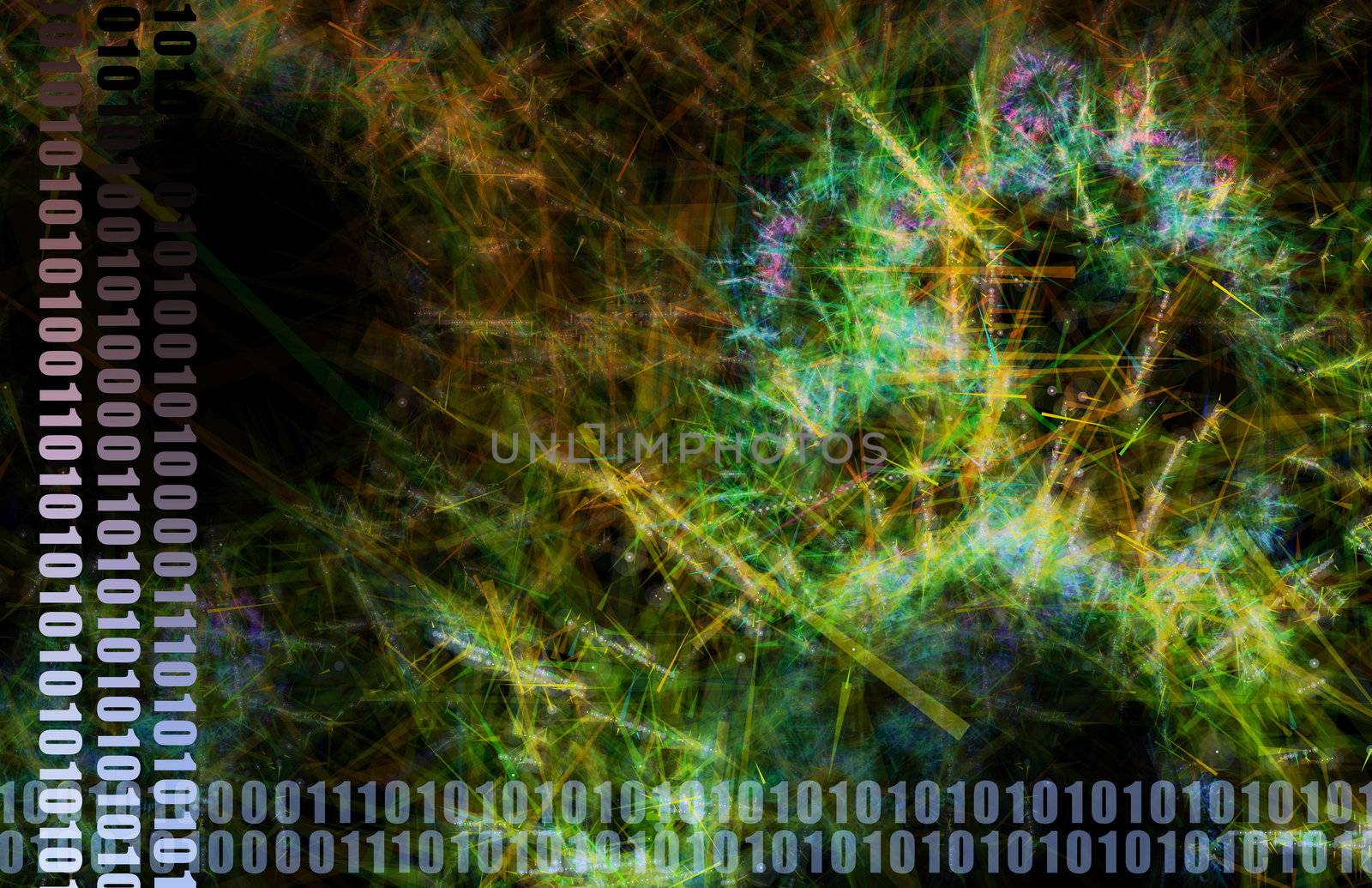 A Neural Network Internet Tech Abstract Art