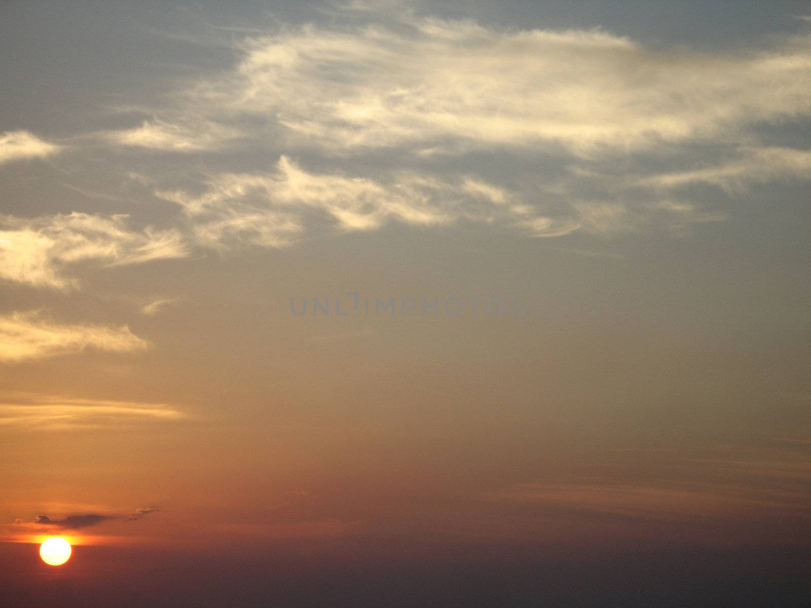 tropical seascape sunset