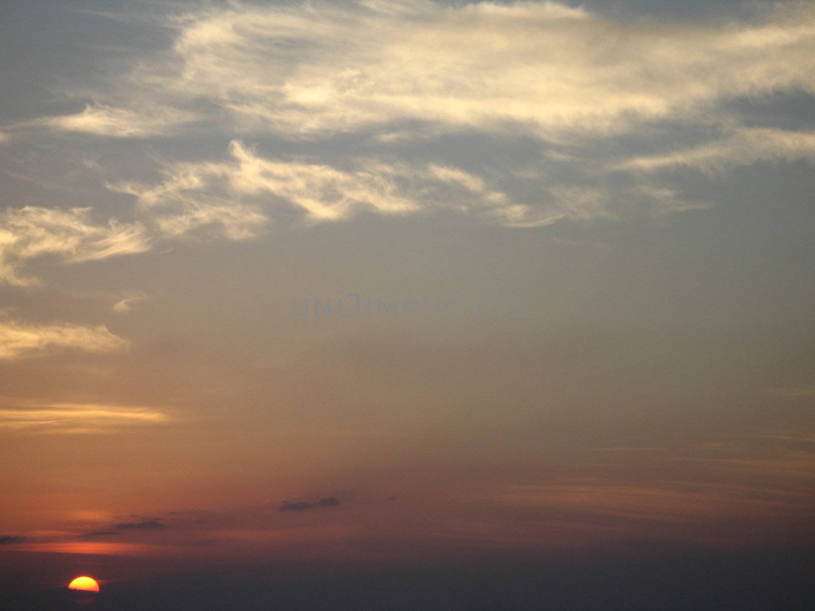 tropical seascape sunset