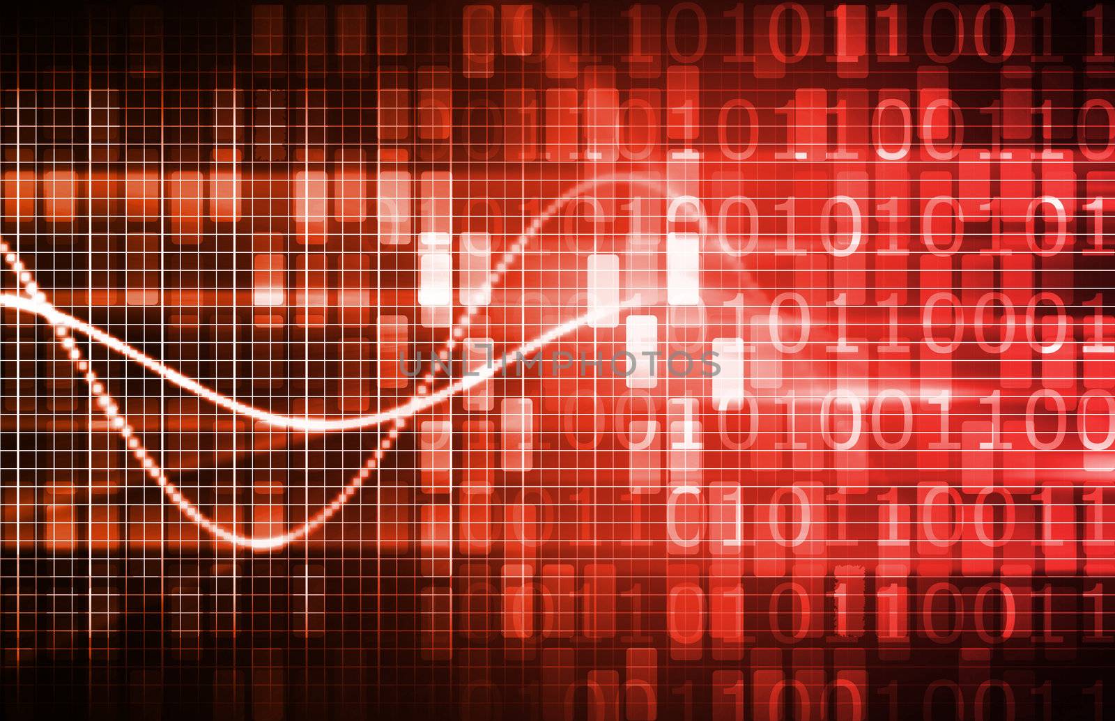 Virtual Technology with Data Network Stream Art