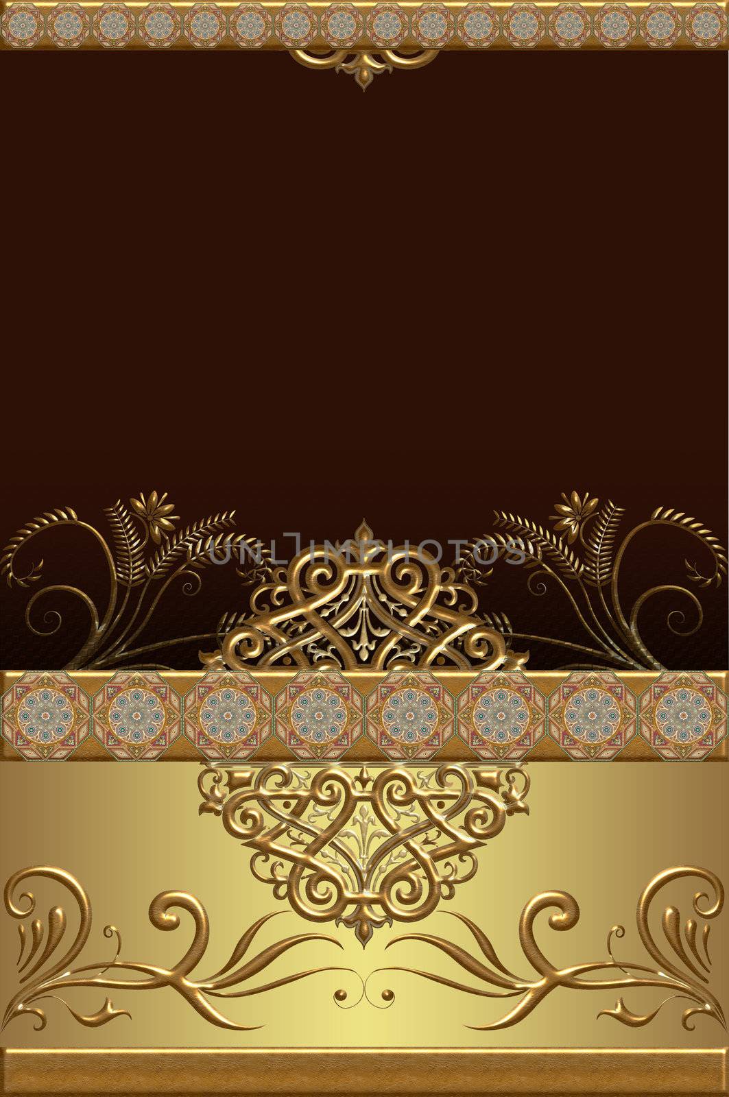 Beautiful golden background for design your text