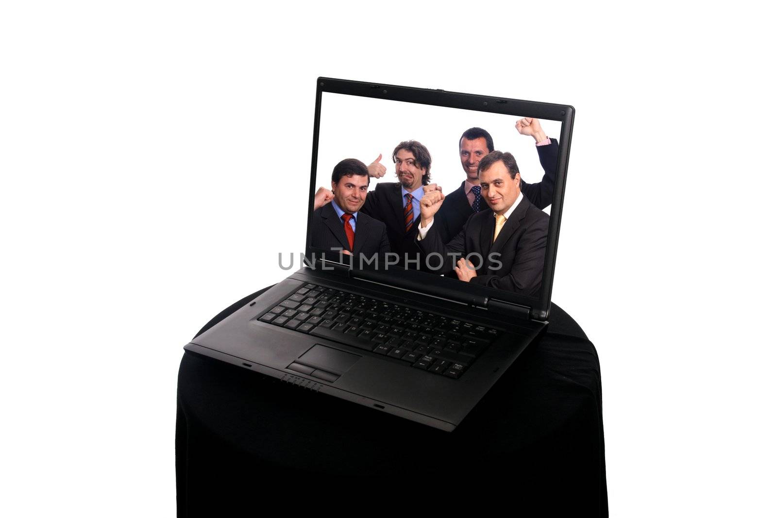 Portable Pc over white background