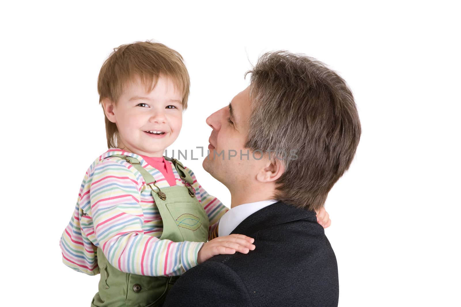 businessman with small daughter