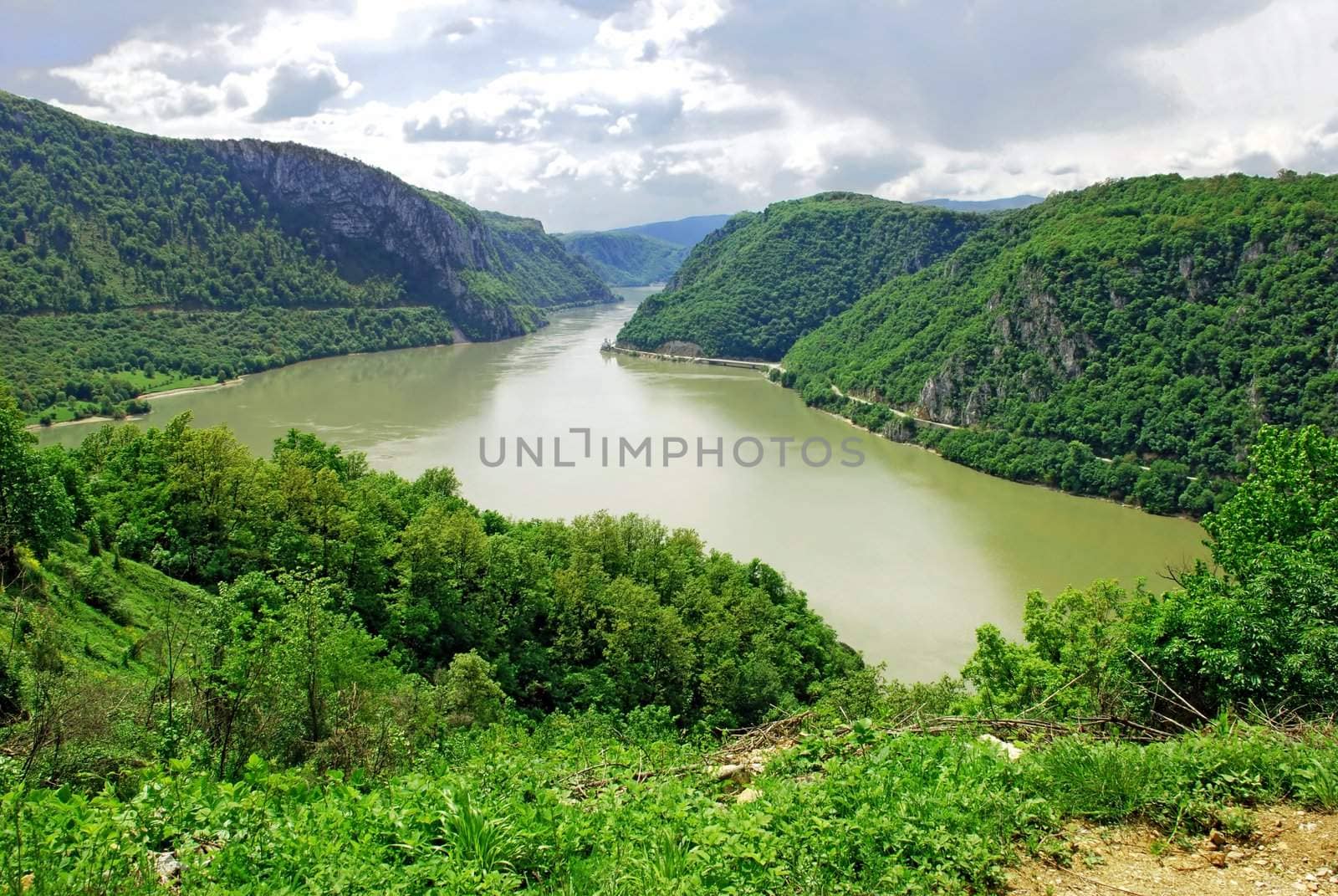 Danube canyon between Serbia and Romania by simply