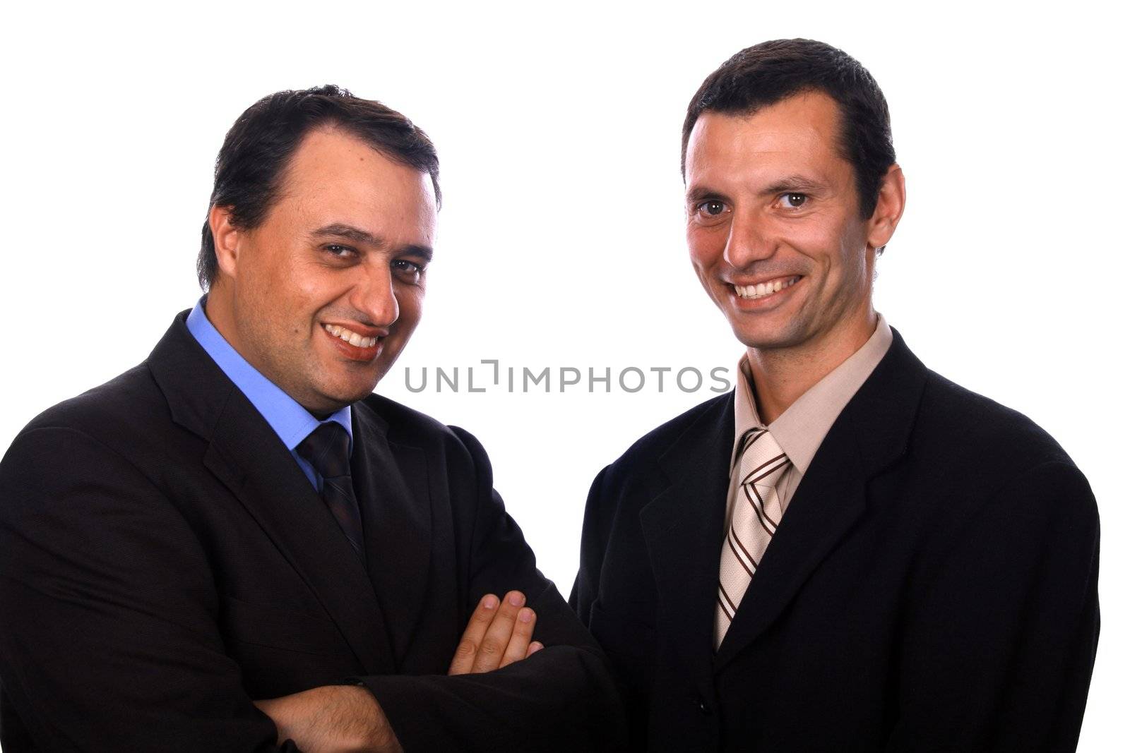 businessteam over white background studio