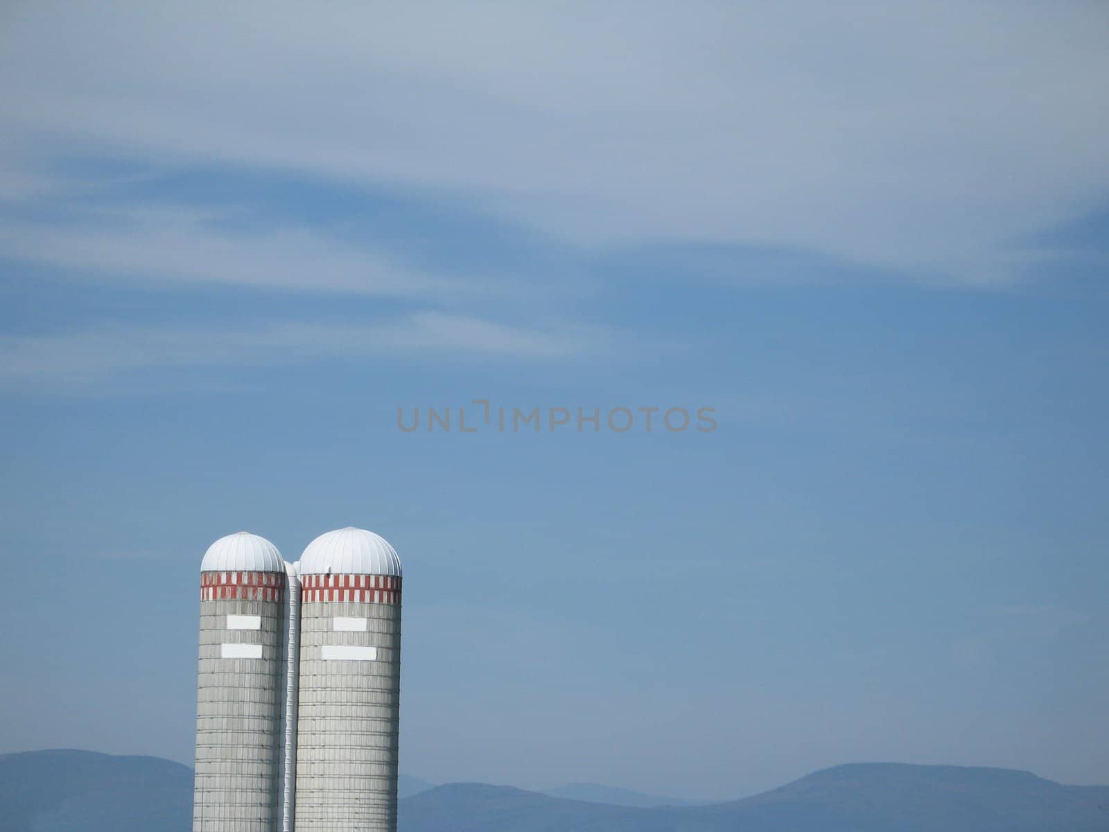 two farm silos