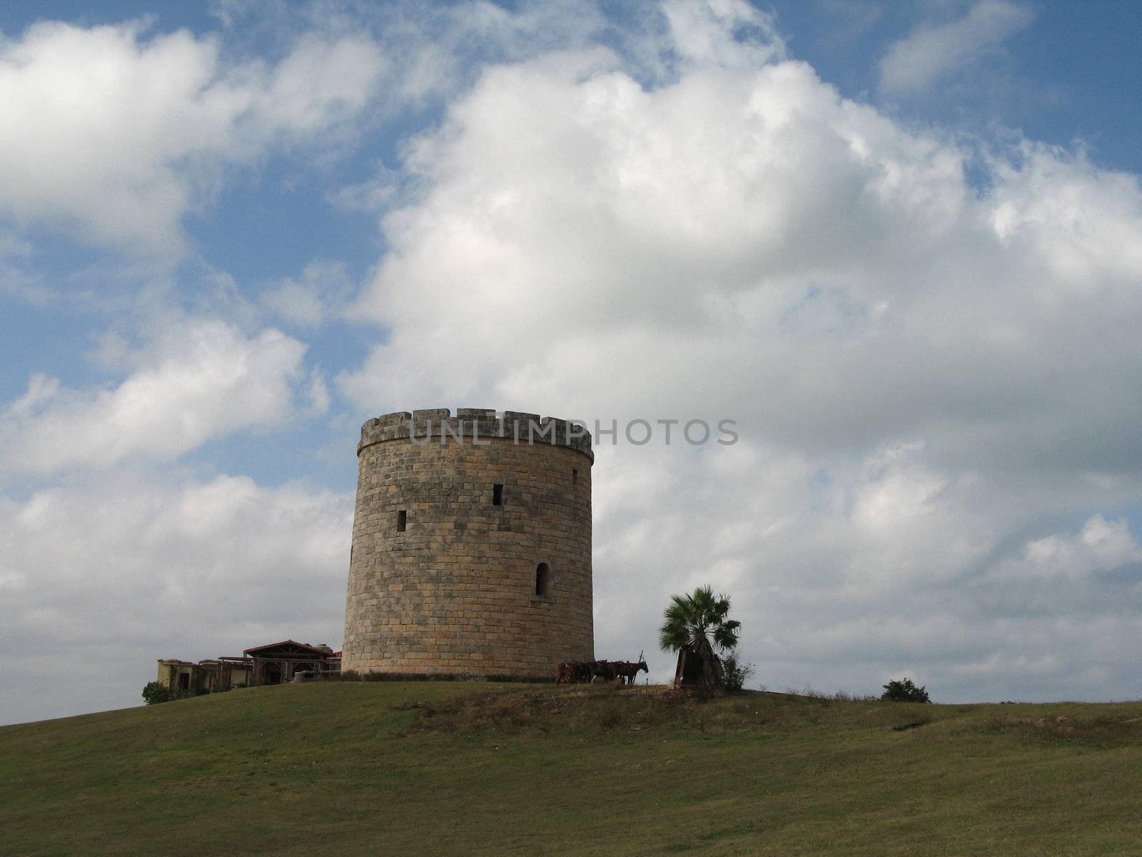 old castle on a hill