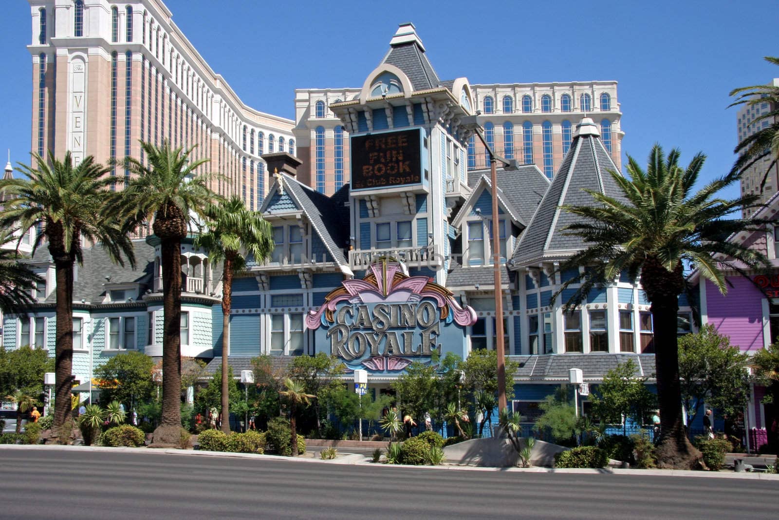 A exterior shot of the Casino Royal casino and hotel in Las Vegas