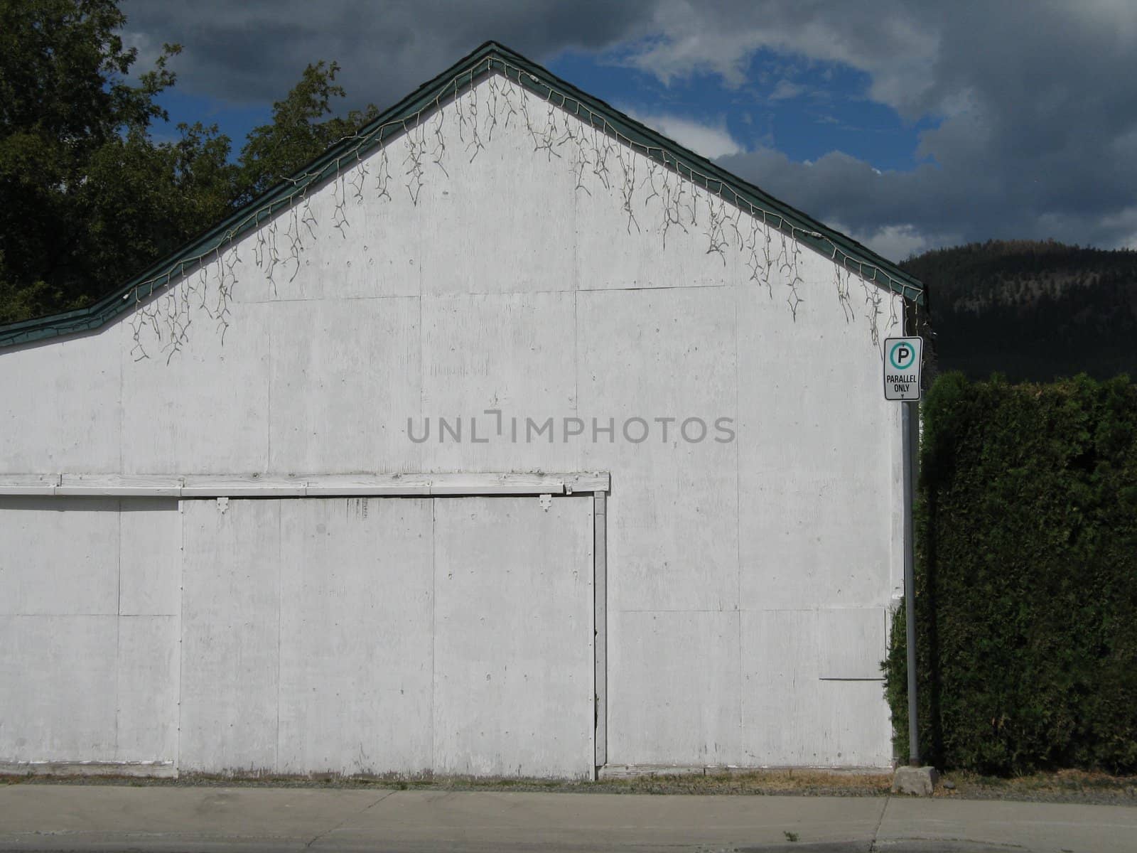 white garage