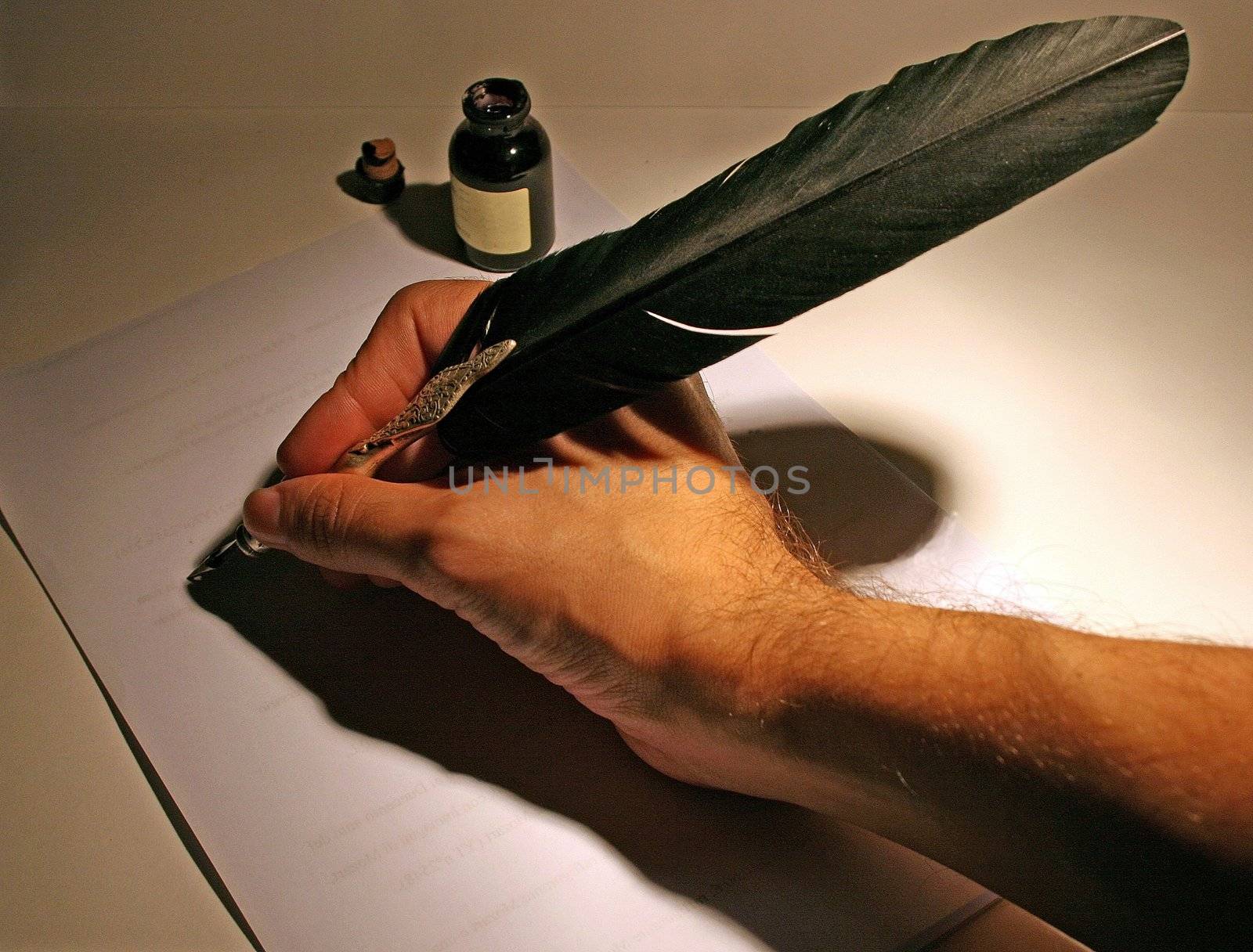 Hand with pen