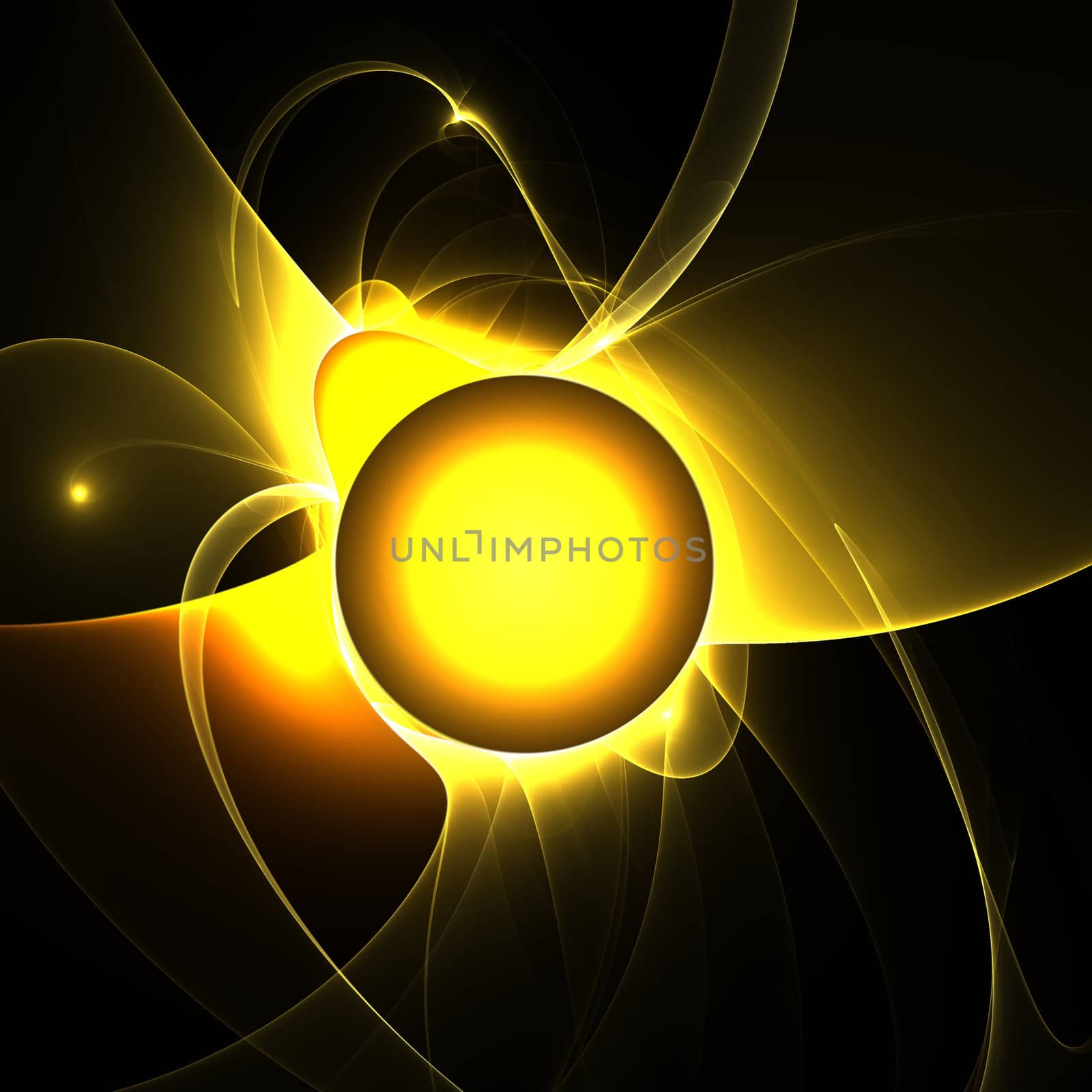 Golden Solar Sphere by graficallyminded