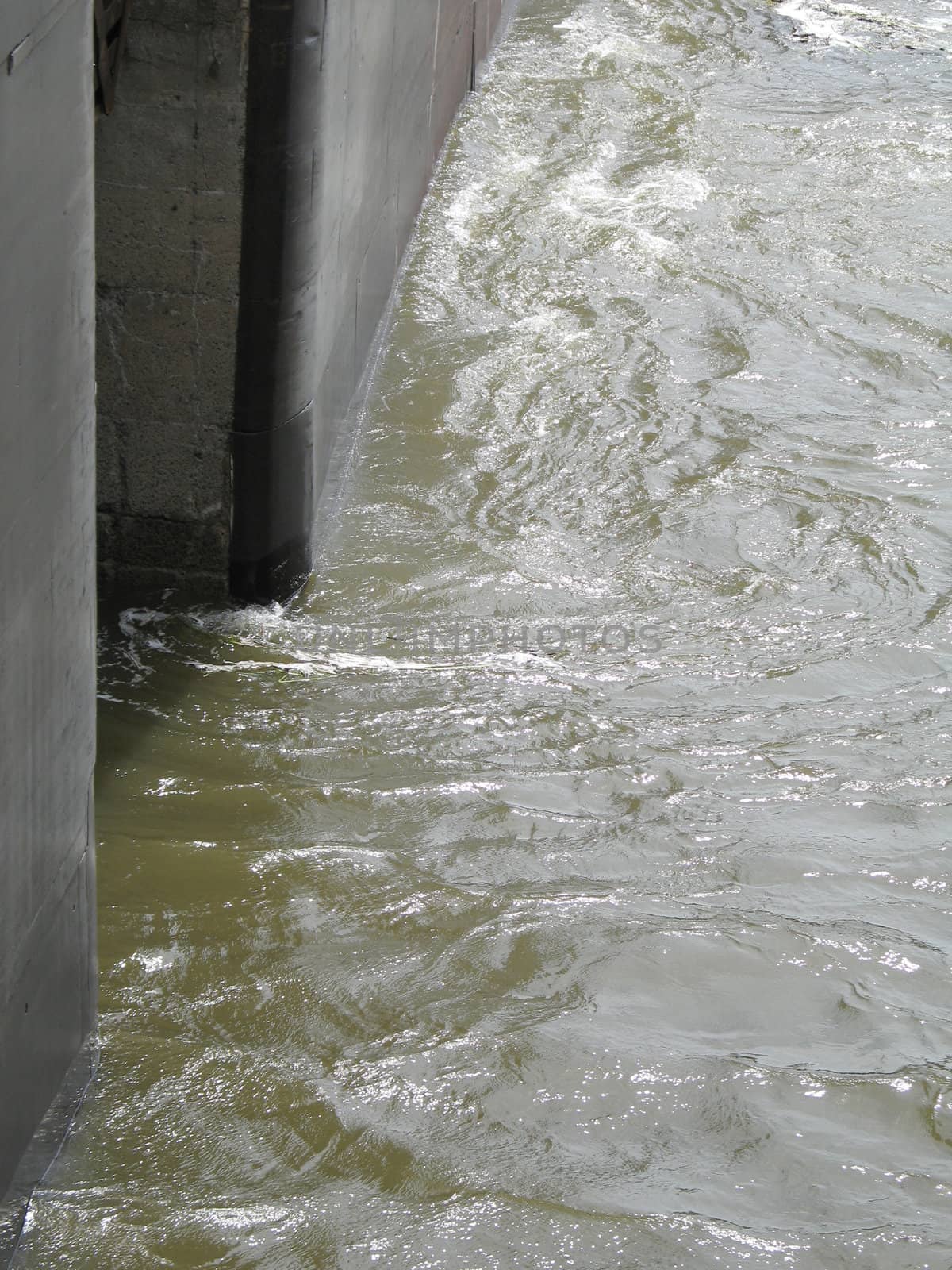 water through  a metal passage