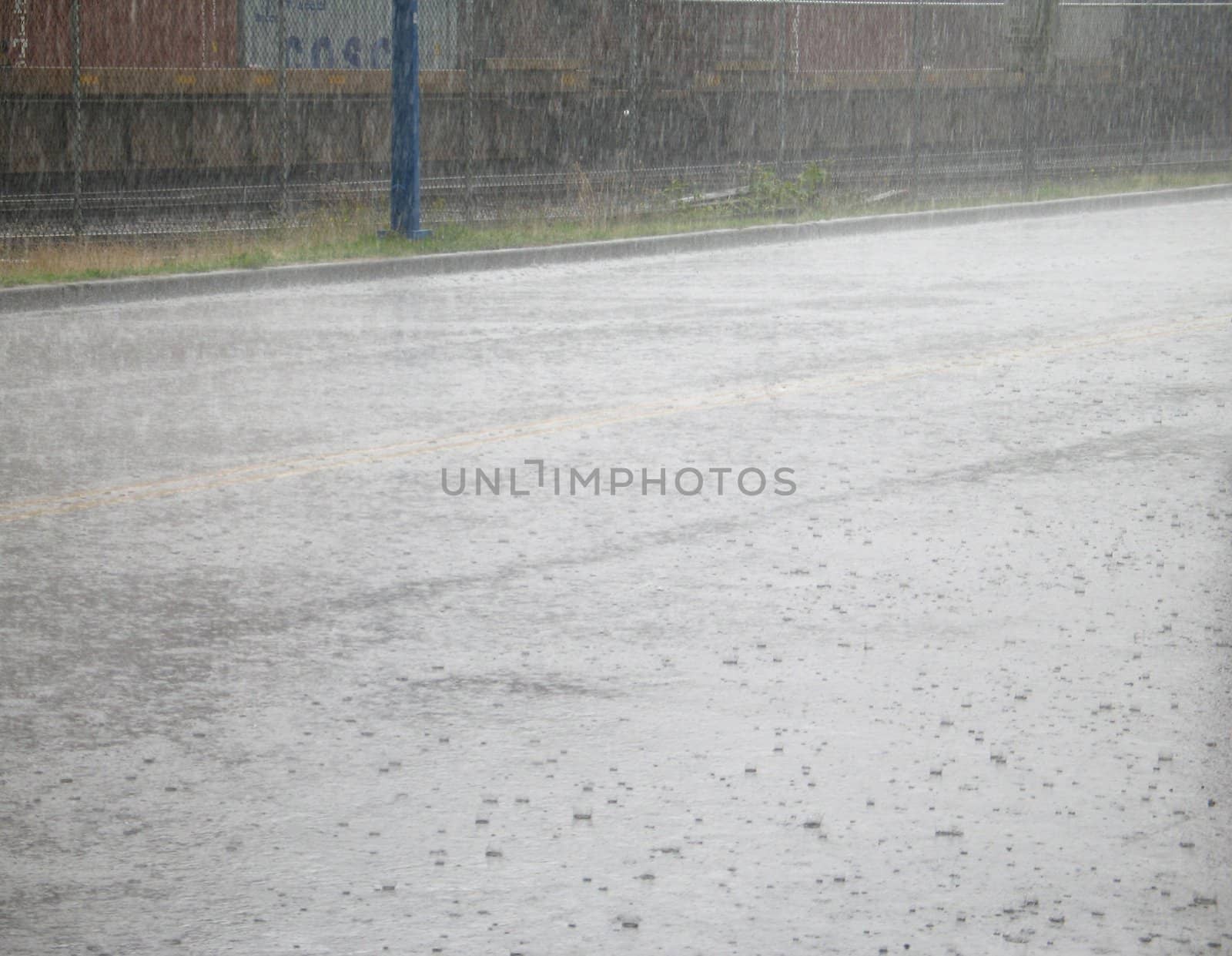 rain in the street by mmm