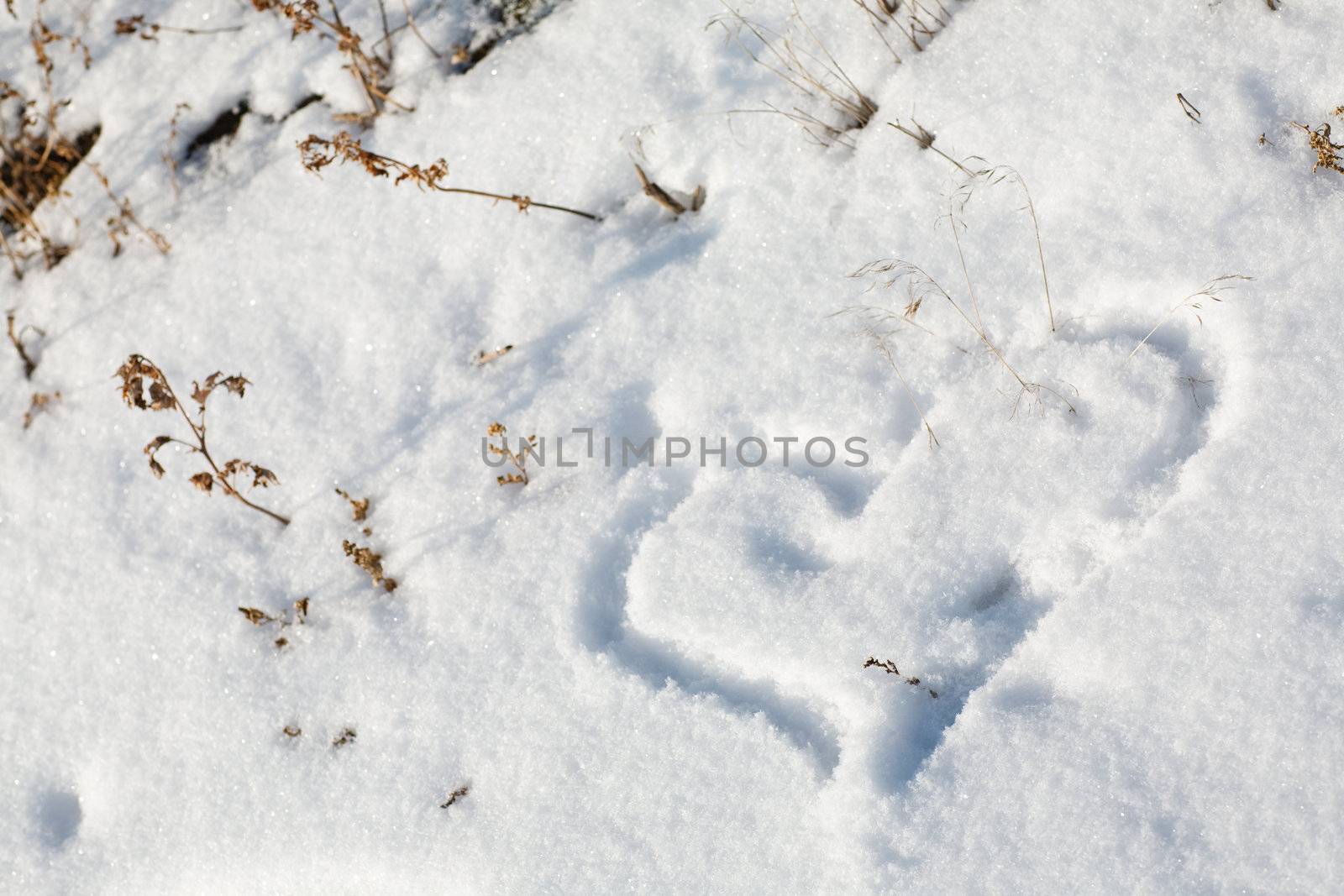 heart on the snow by vsurkov