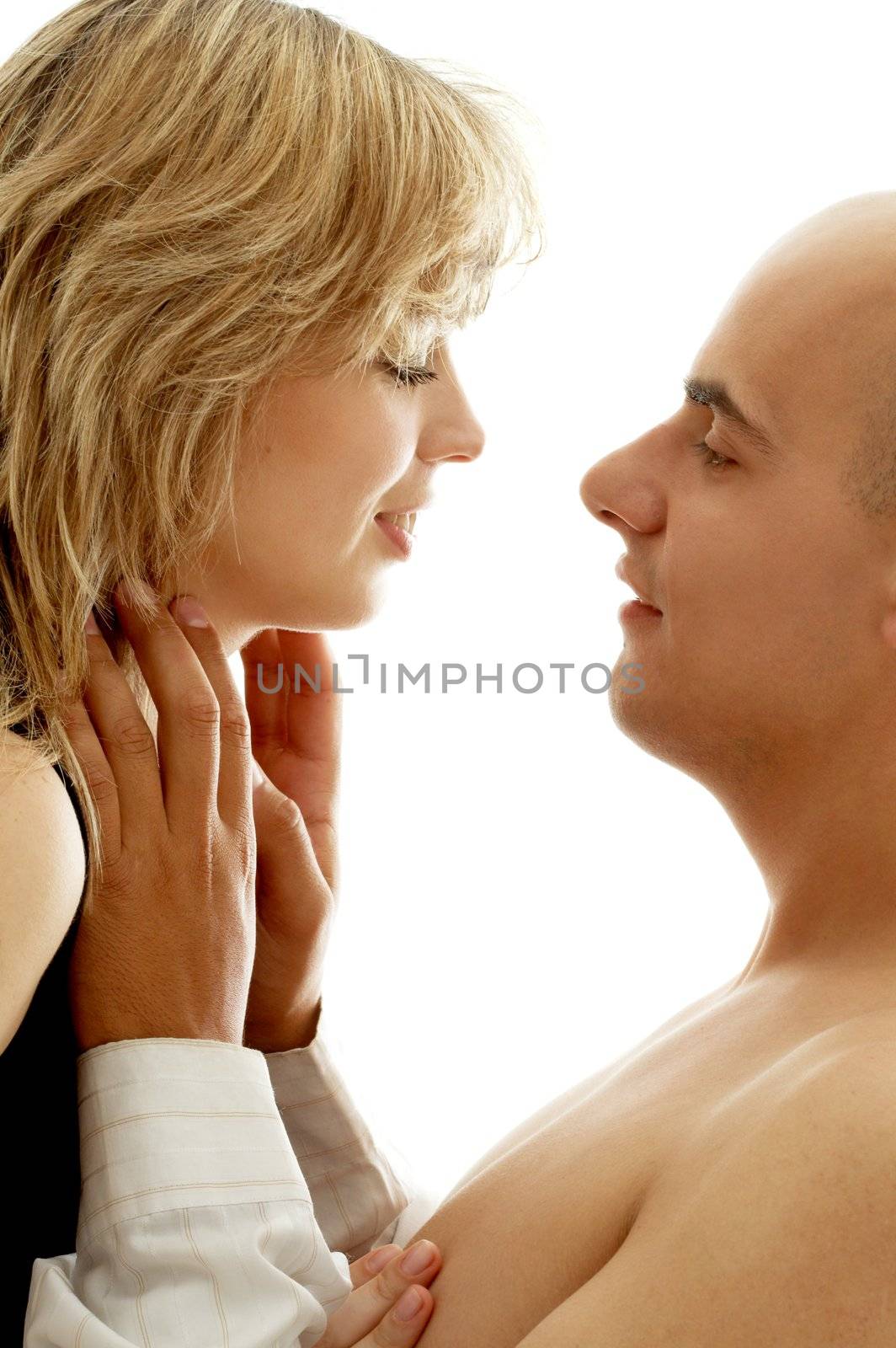 intimate picture of sweet couple