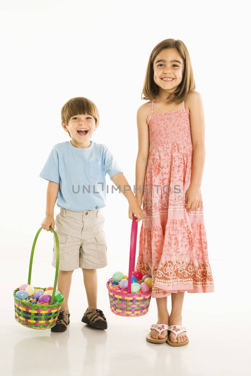 Children with Easter baskets. by iofoto