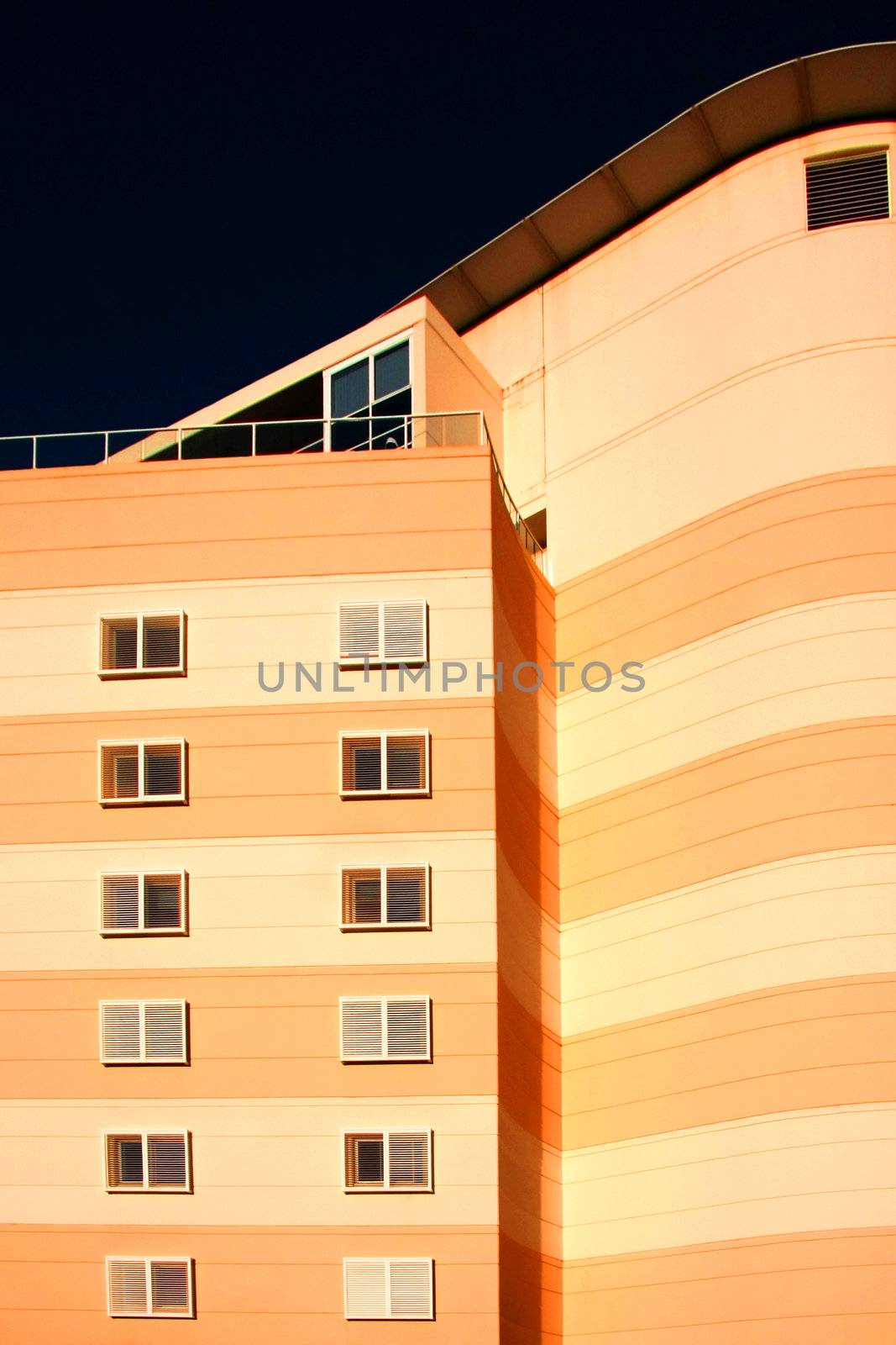 Modern building in vibrant colours