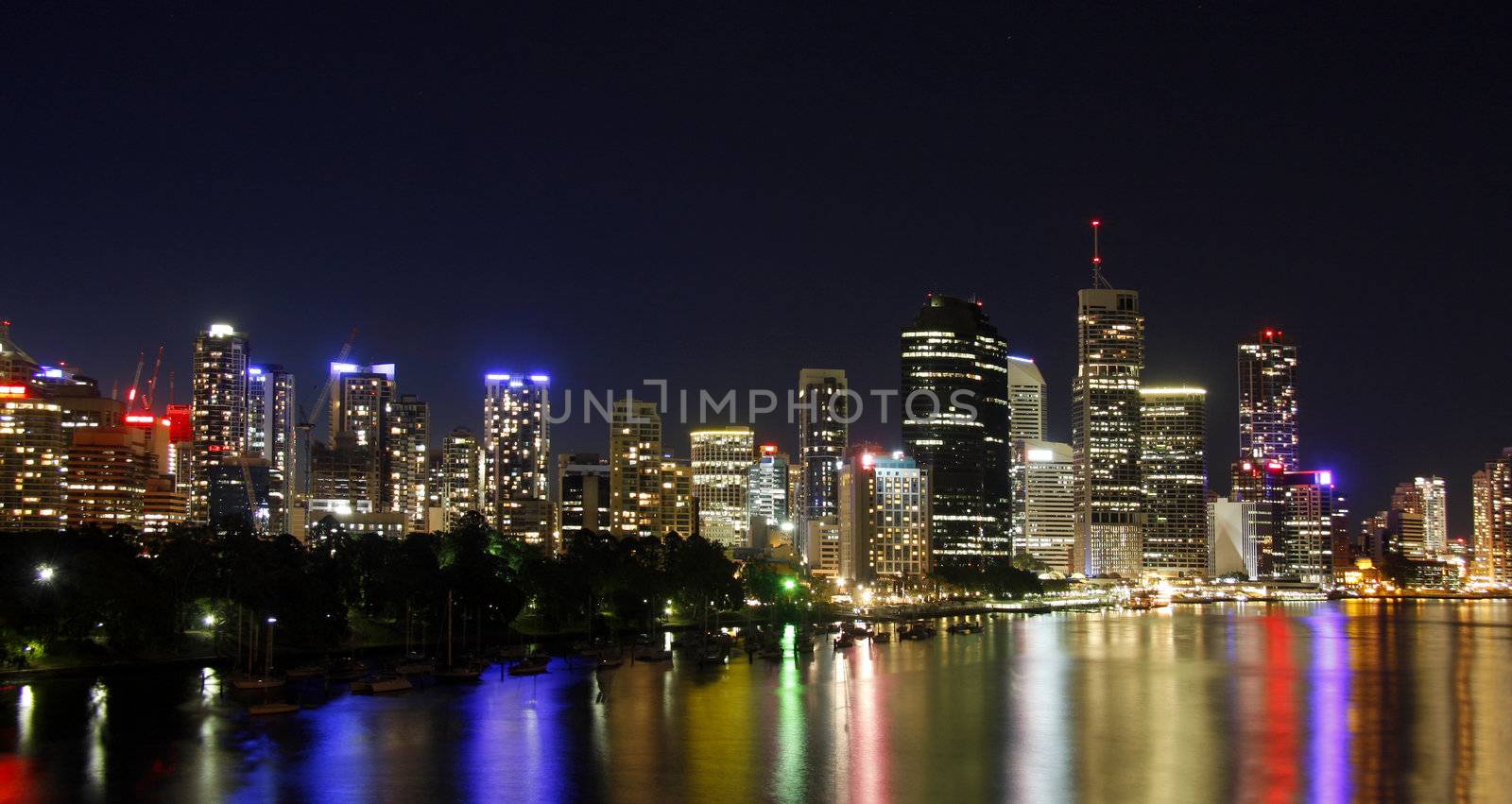 Brisbane Australia city by night