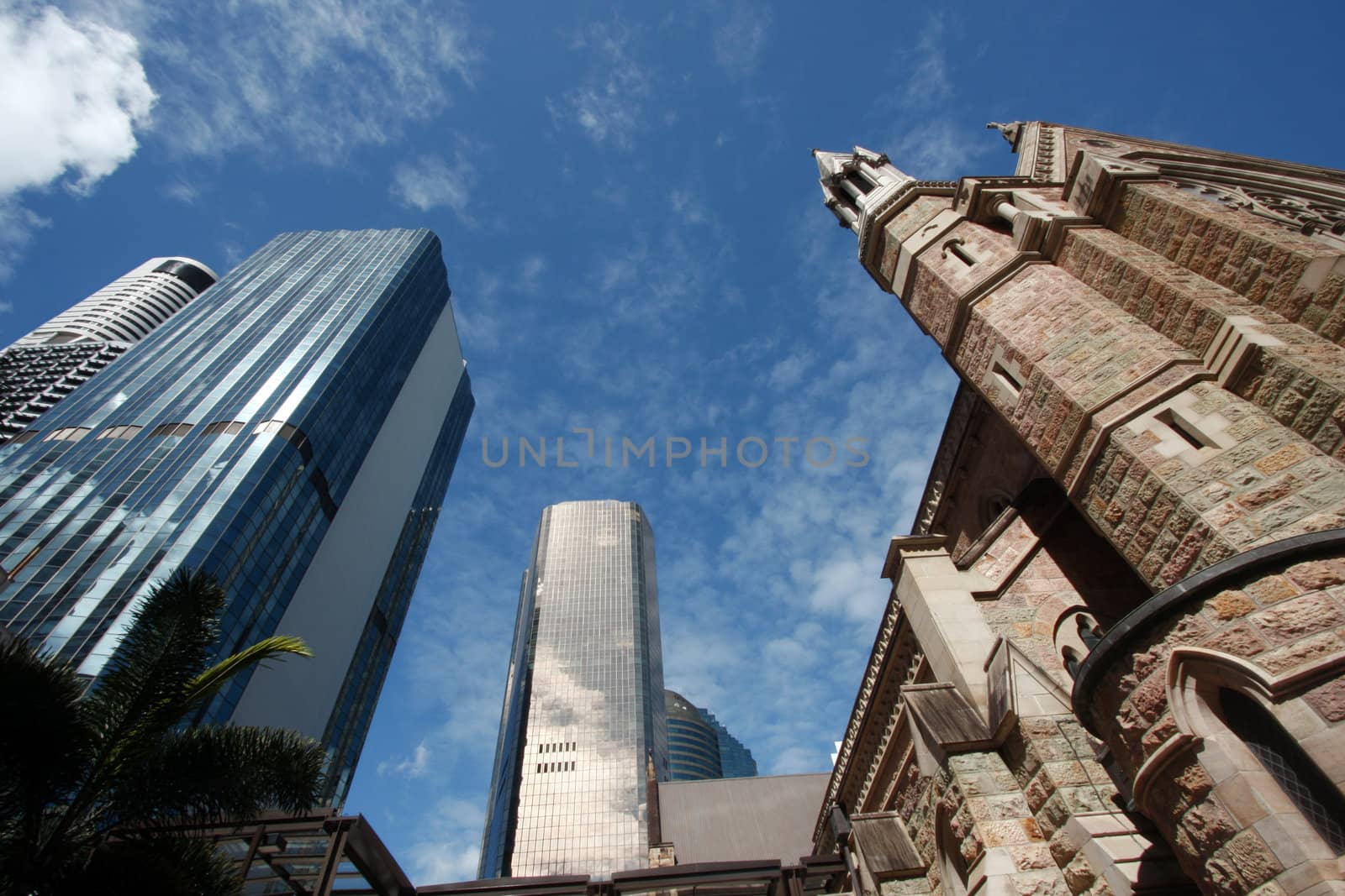 Old and modern skyscapers
