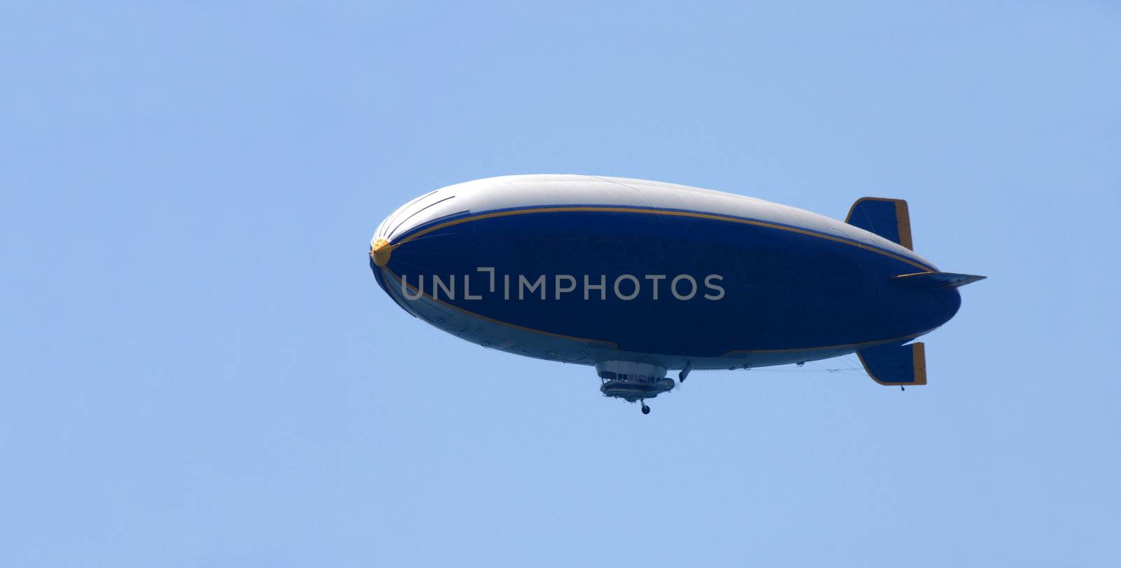 Zeppelin flying in air