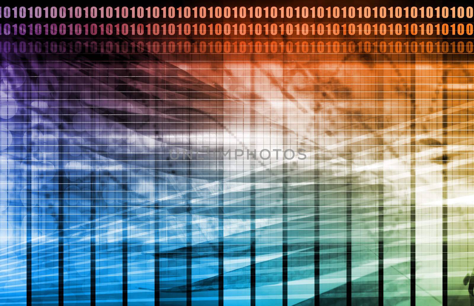 A Data Network Internet Tech Abstract Art