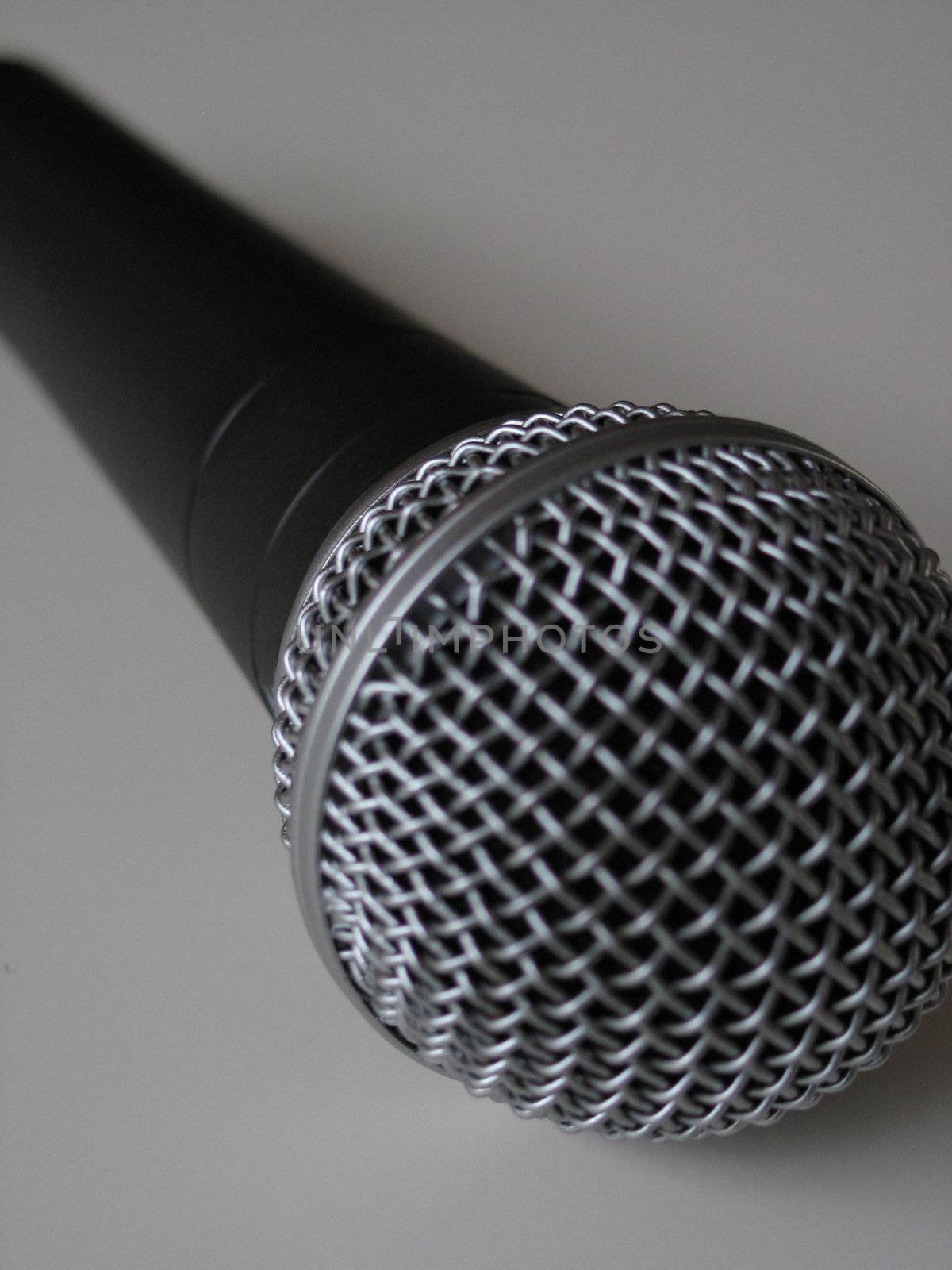 black and silver microphone